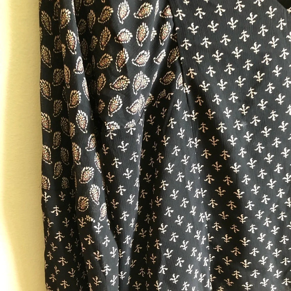 2/30 Madewell Sheer Sleeve Brushstroke Paisley Mix Media Top XXS - Picture 6 of 8